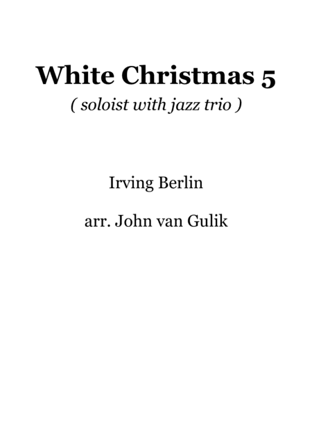 White Christmas (arr. John van Gulik)