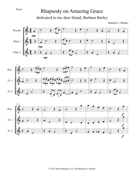 Rhapsody on Amazing Grace (arr. Brandyn Metzko)