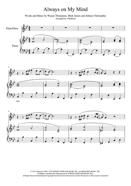 Always On My Mind (arr. John Redford)