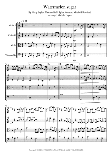 Watermelon Sugar (arr. Madelu Lopes)