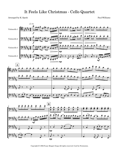 It Feels Like Christmas (arr. K. Speck)