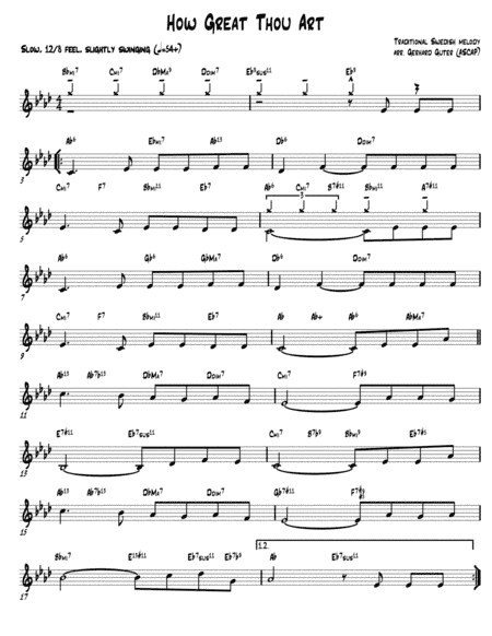 How Great Thou Art (Instrumental) (arr. Gerhard Guter)