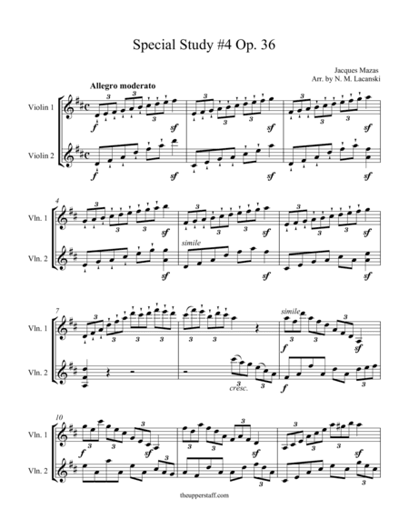 Etude #4 Op. 36 (arr. Nick Lacanski)