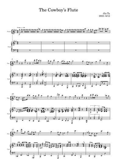 The Cowboy’s Flute for piccolo and piano
