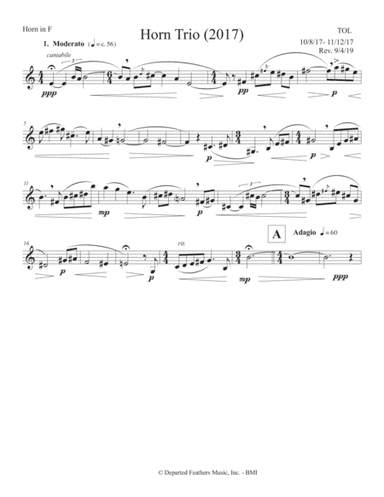 Horn Trio (2017) horn part