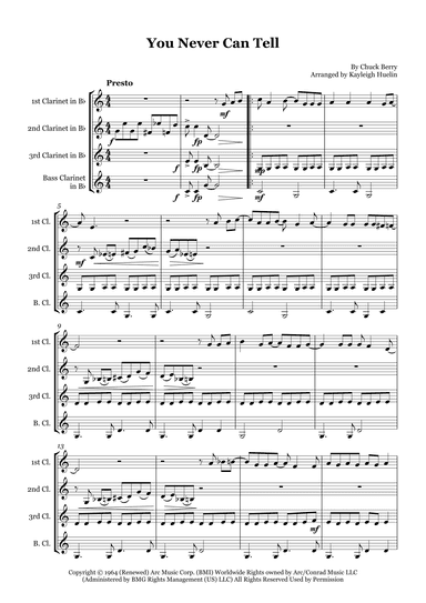 You Never Can Tell (arr. Kayleigh Huelin)