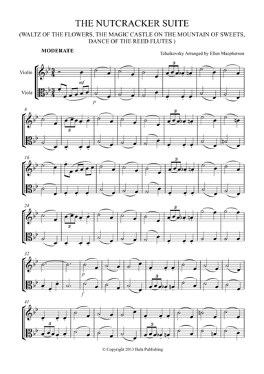 THE NUTCRACKER SUITE - VIOLIN & VIOLA DUET - (Waltz of the Flowers, The Magic Castle on the Mountain (arr. Ellen Macpherson)