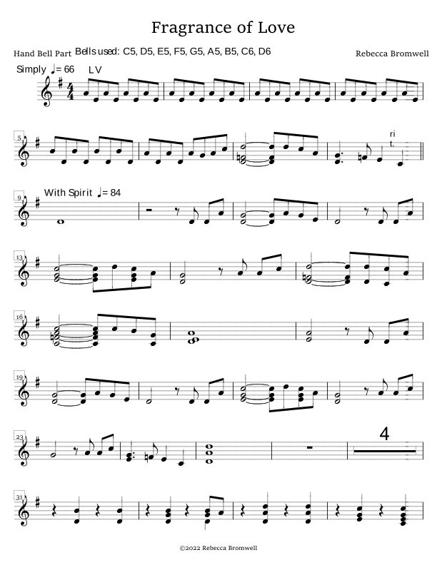 "Fragrance of Love" - Score Only