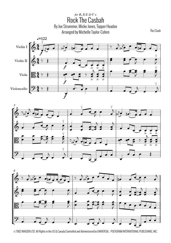 Rock The Casbah (arr. Michelle Taylor-Cohen)
