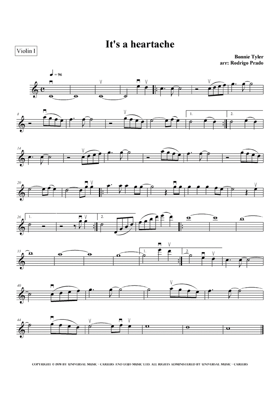 It's A Heartache (arr. Rodrigo Prado)