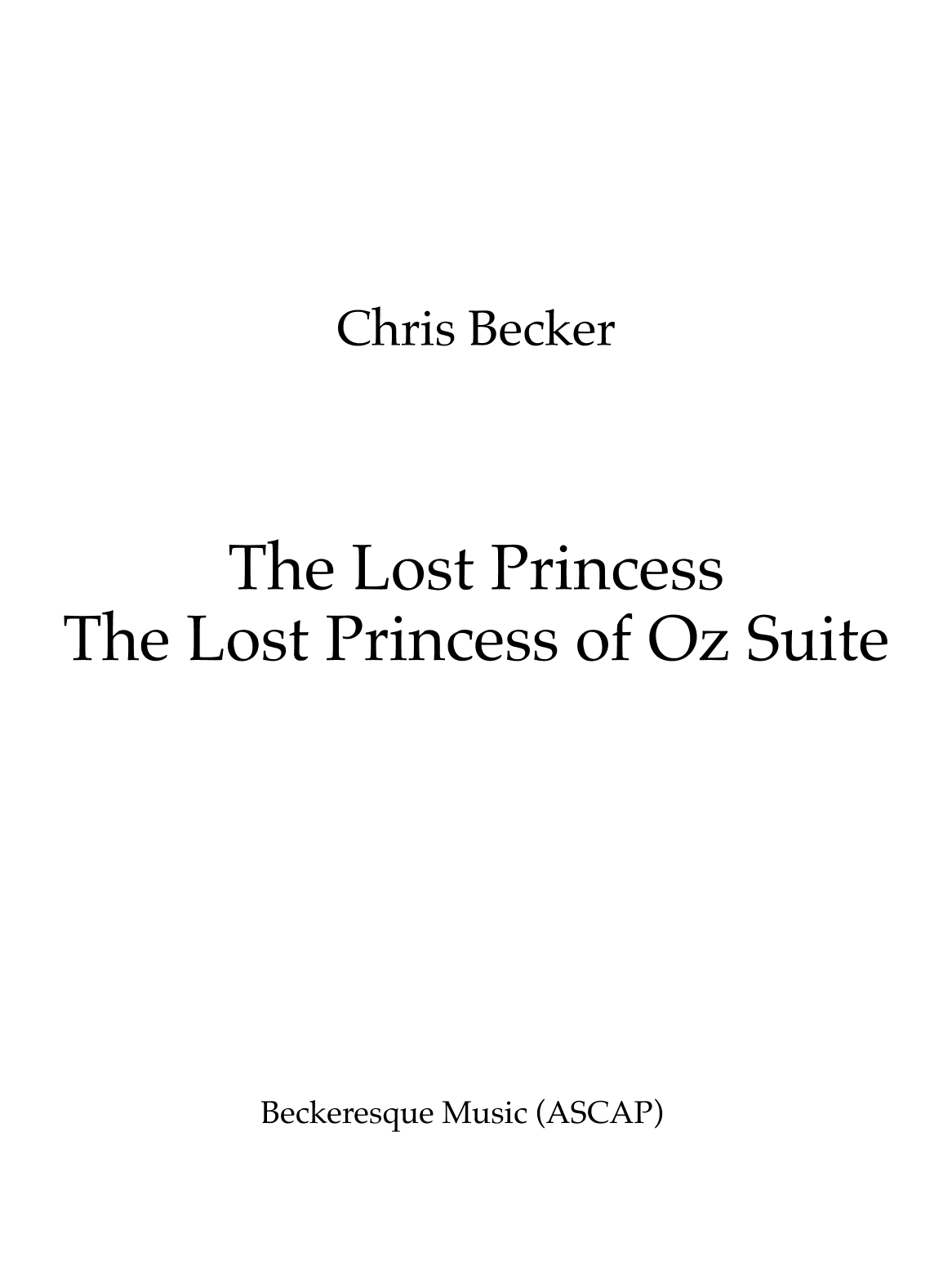 The Lost Princess