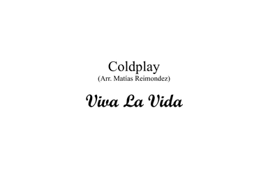 Viva La Vida (arr. Matias Reimondez)