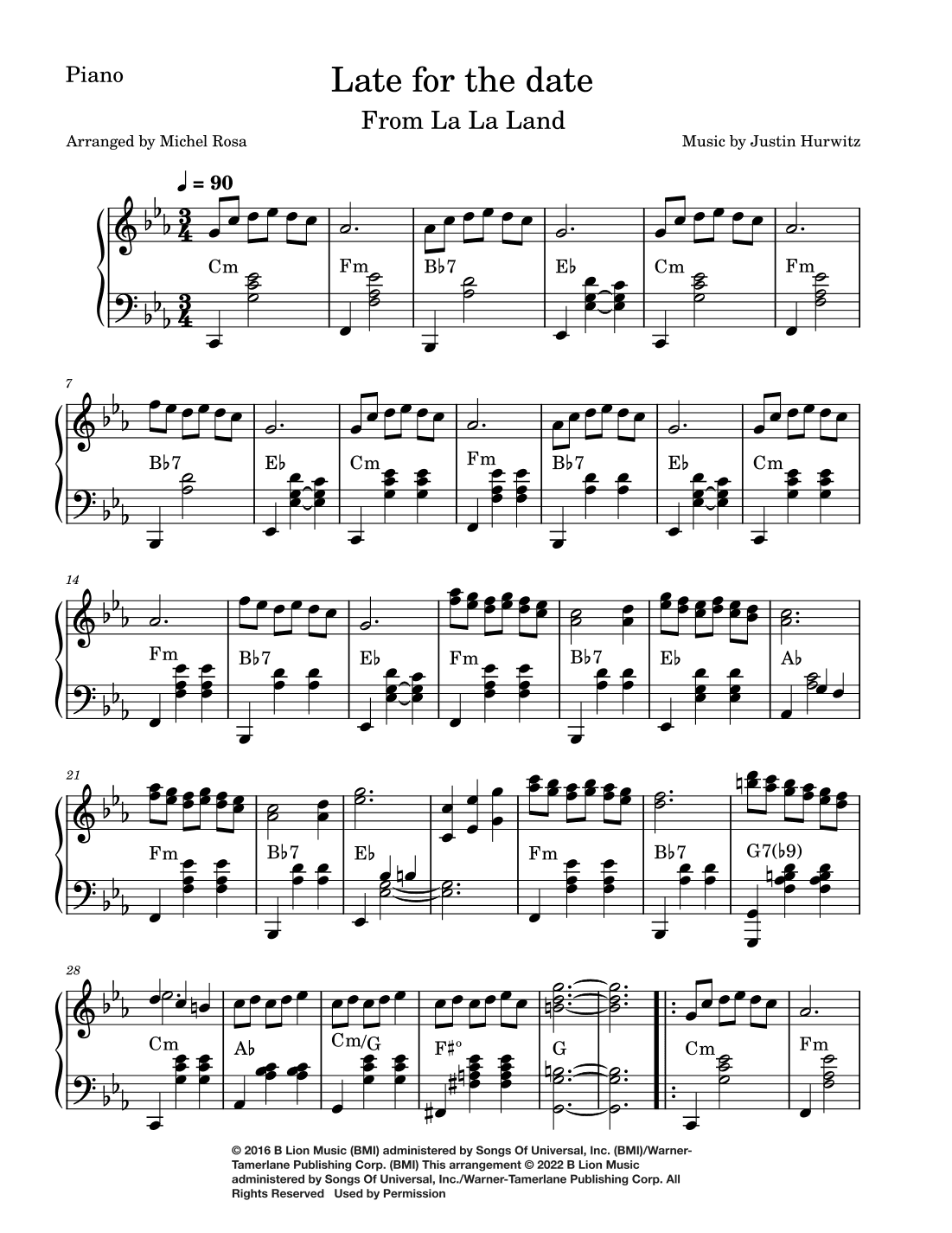 Mia & Sebastian's Theme (arr. Harmonistas)