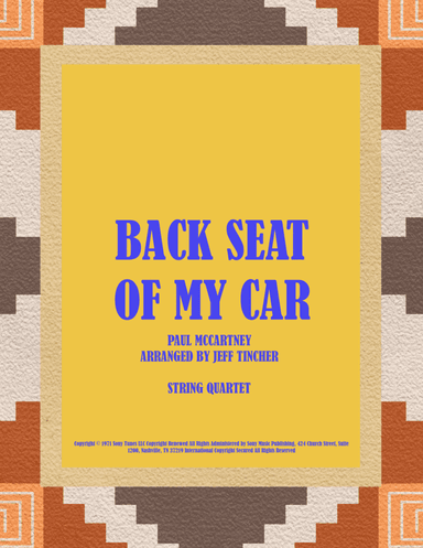 Back Seat Of My Car (arr. Jeff Tincher)