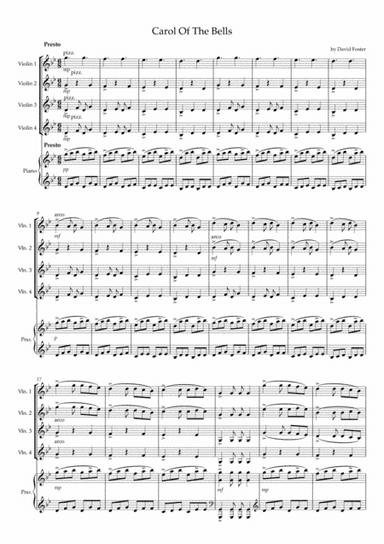 Holiday Piece (carol Of The Bells) (arr. Dmitry Ganin)