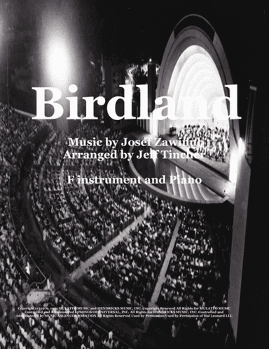 Birdland (arr. Jeff Tincher)