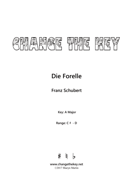 Die Forelle - A Major (arr. Change the Key)