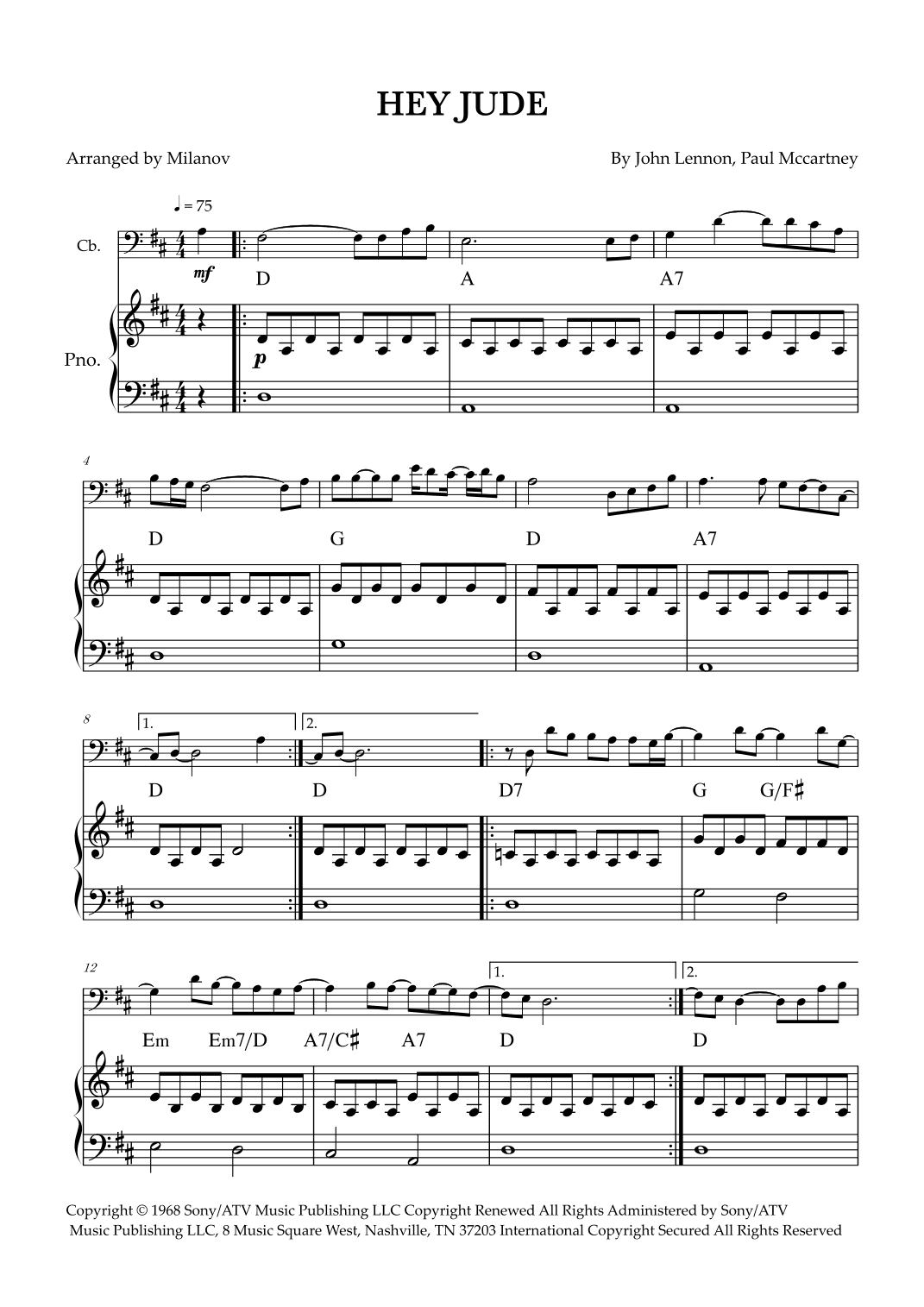 Hey Jude (arr. Milanov)