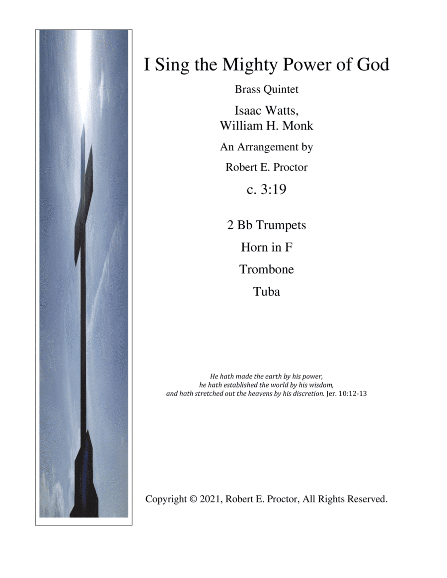 I Sing the Mighty Power of God for Brass Quintet (arr. Robert E. Proctor)