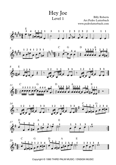 Hey Joe (arr. Pedro Lutterbach)
