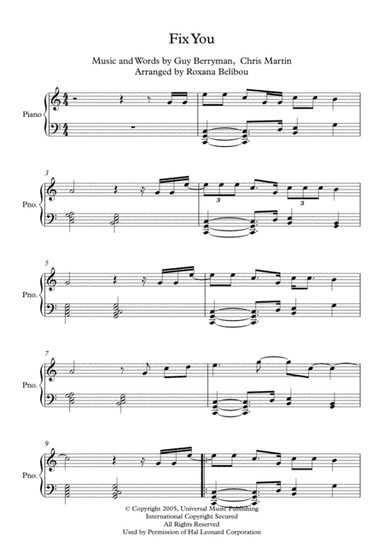 Fix You (arr. Roxana Belibou)