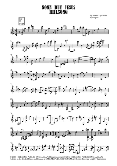 None But Jesus (arr. ezequiel zeferino edição)