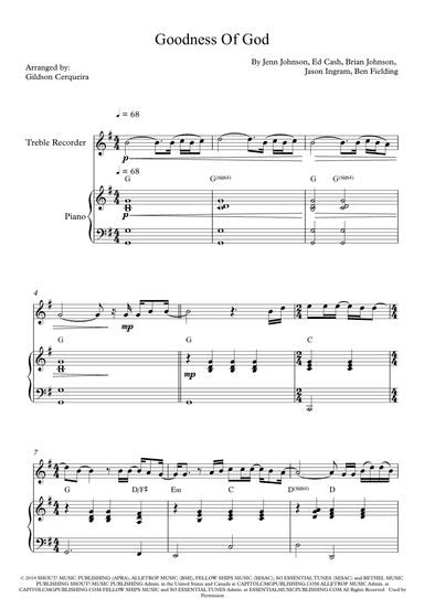 Goodness Of God (arr. Gildson Cerqueira)