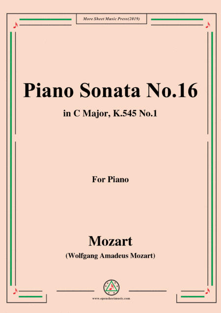 Mozart-Piano Sonata No.16 in C Major,K.545,No.1 (arr. MSM)