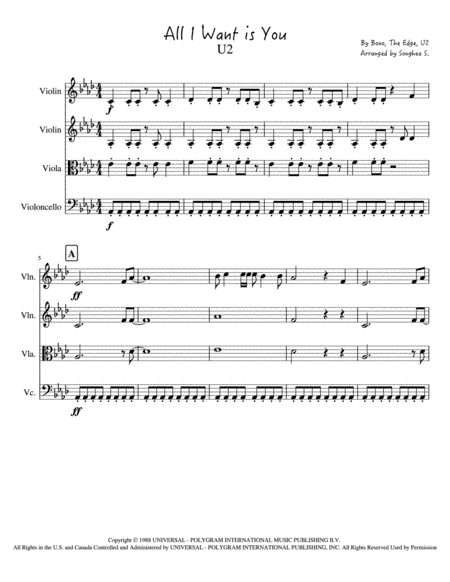 All I Want Is You (arr. Songhea Sackrider)