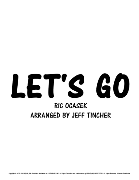 Let's Go (arr. Jeff Tincher)