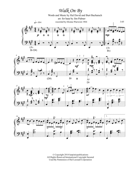 Walk On By (arr. Jim Palmer)