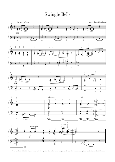 Swingle Bells! (arr. Ben Crosland)