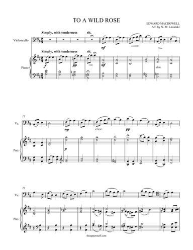 To A Wild Rose (arr. Nick Lacanski)