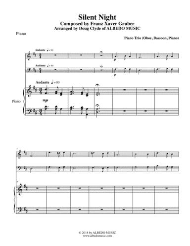 Silent Night for Oboe, Bassoon & Piano (arr. Doug Clyde)