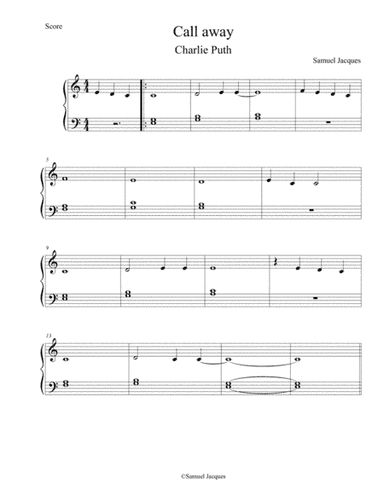 One Call Away (arr. Samuel Jacques)