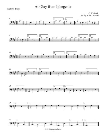 Air Gay from Iphegenia (arr. Nick Lacanski)