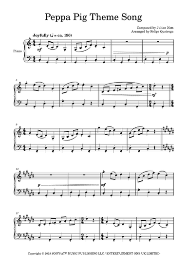 Peppa Pig (arr. Felipe Queiroga)