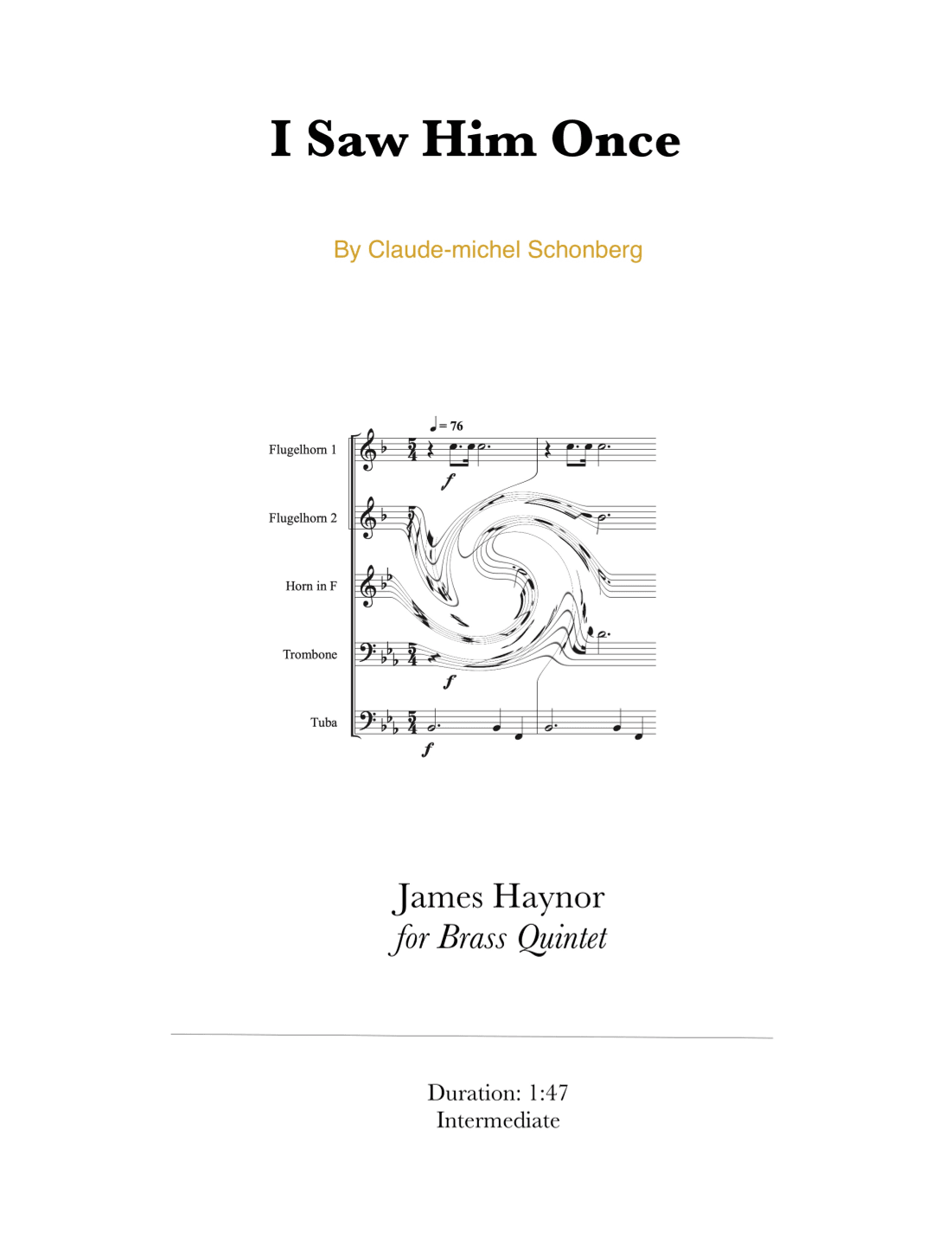 I Saw Him Once (arr. James Haynor)