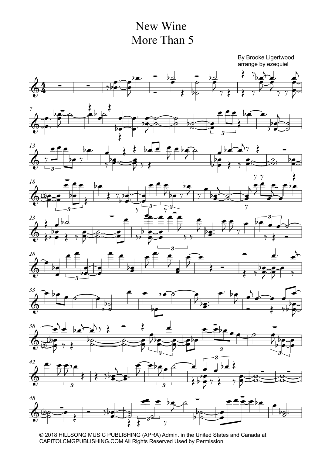 New Wine (arr. by Ezequiel zeferino edição)