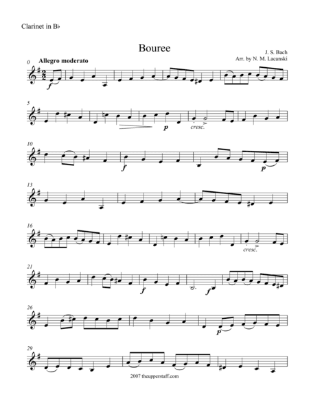 Bouree (arr. Nick Lacanski)