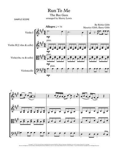 Run To Me (arr. Sherry Lewis Publishing)