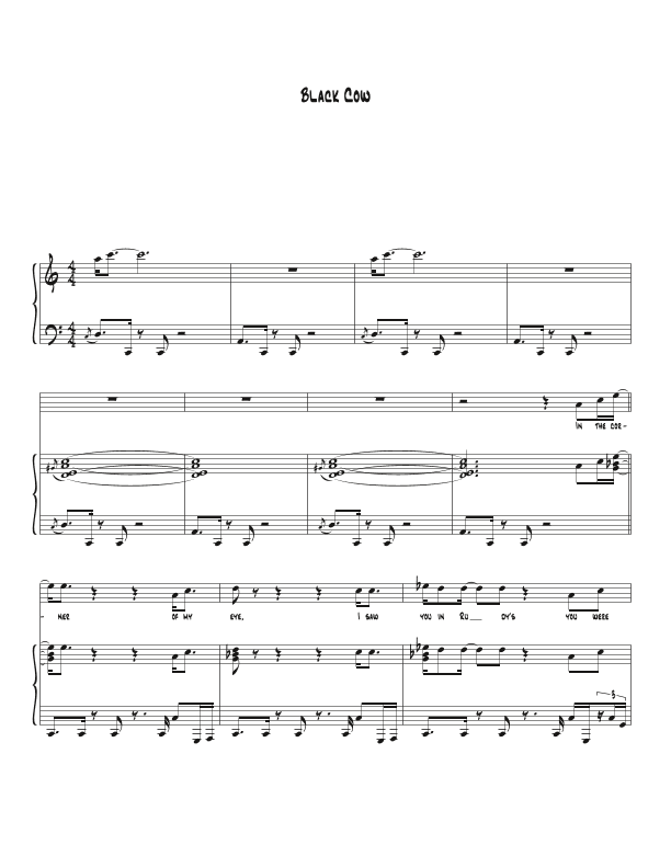 Black Cow (arr. Biegler)