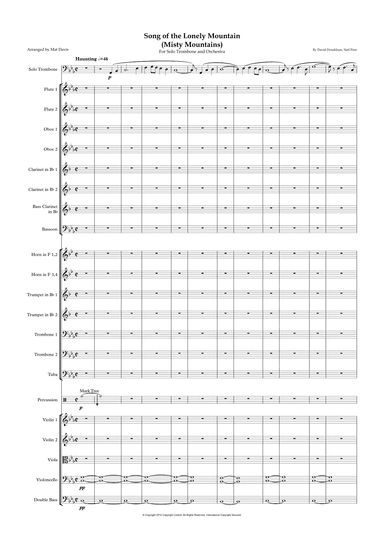 Song Of The Lonely Mountain (arr. Mat Davis)