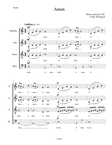 Amen: For SATB Choir