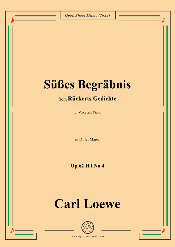 Loewe-Süßes Begräbnis,in D flat Major,Op.62 H.I No.4 (arr. OSM Press)