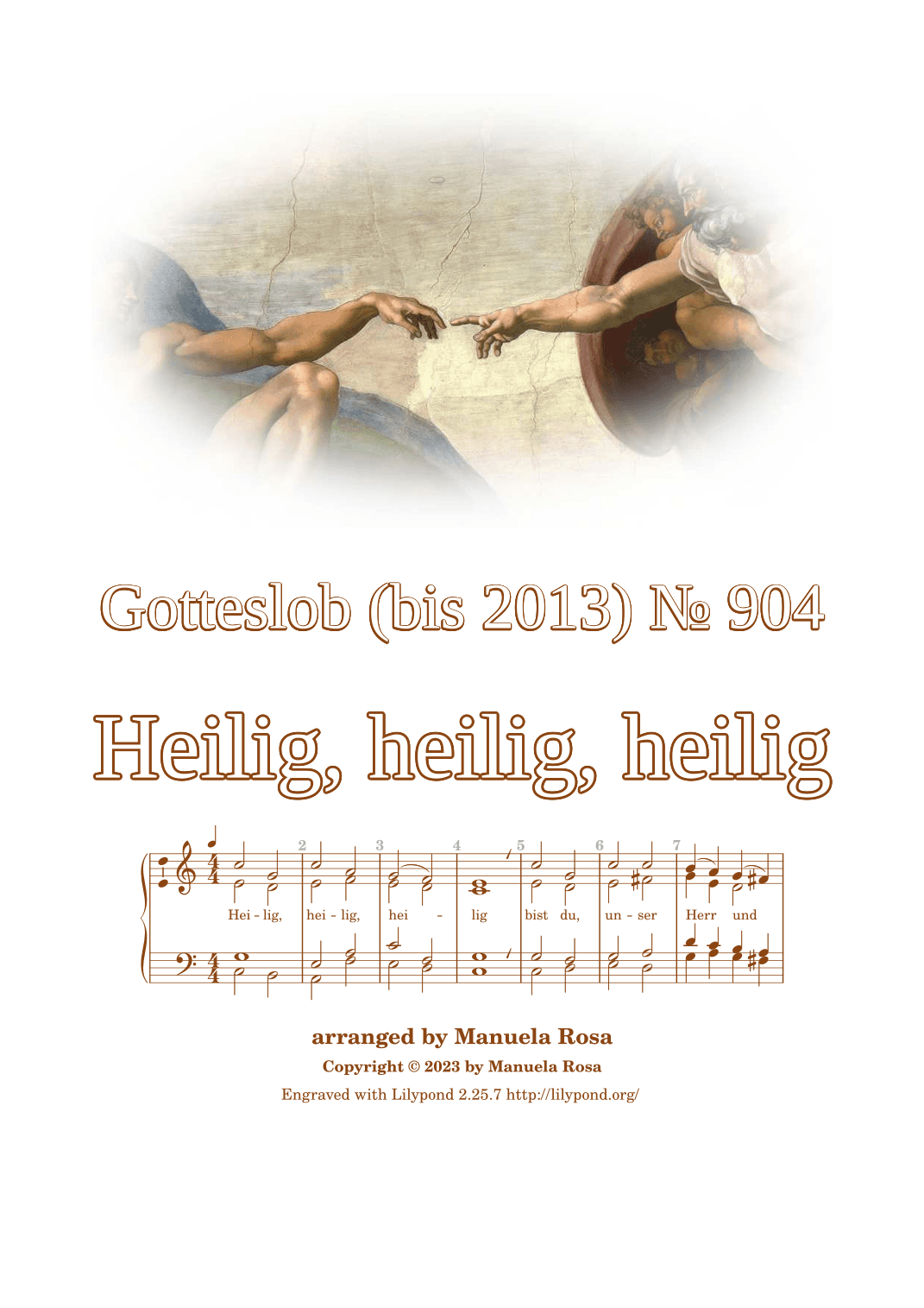 Heilig, heilig, heilig (Gotteslob bis 2013 Nr. 904) (arr. Manuela Rosa)