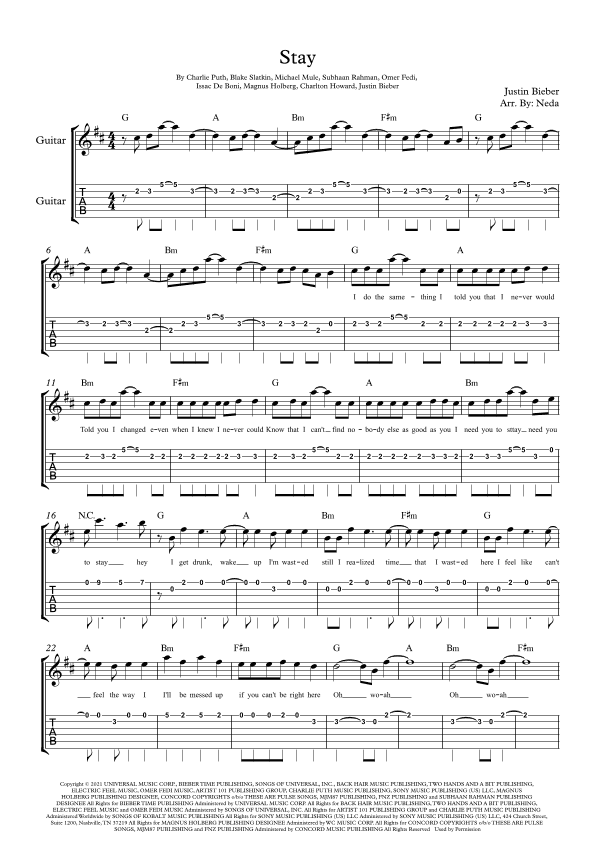 Stay (arr. Arr. MDS)