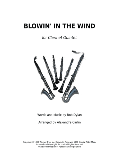 Blowin' In The Wind (arr. Alexandre CARLIN)