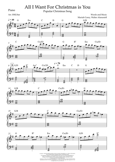 All I Want For Christmas Is You (arr. SMLStar)