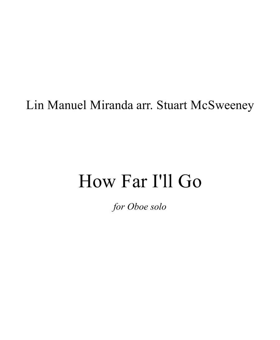 How Far I'll Go (arr. Stuart McSweeney)